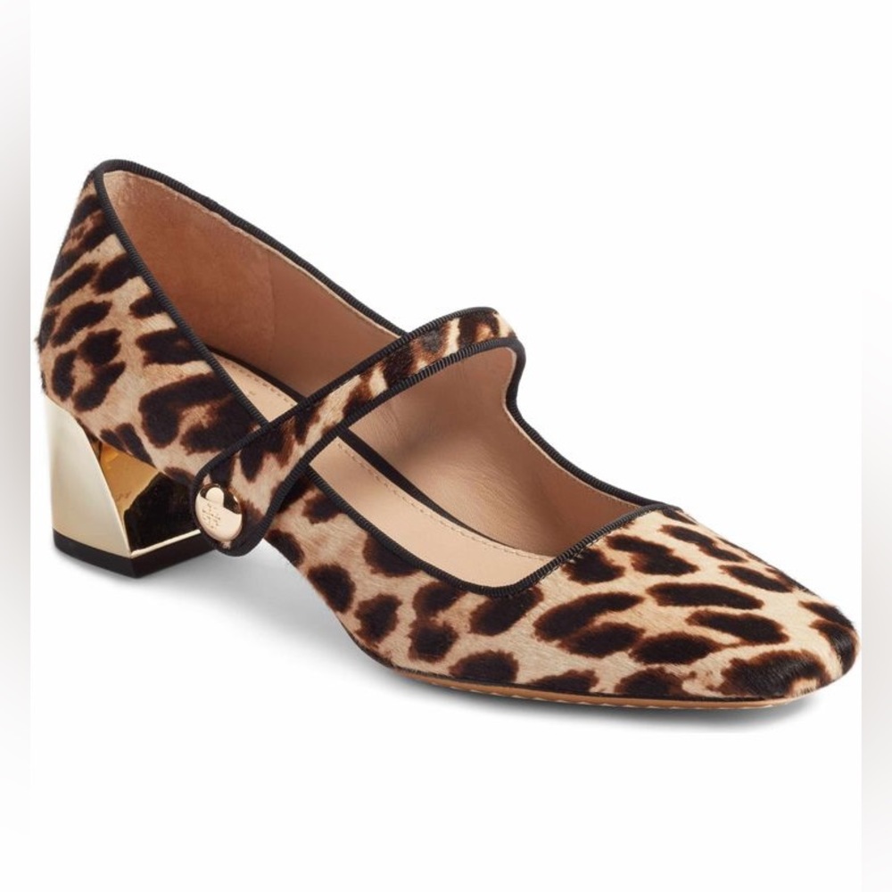 TORY BURCH “Marissa Leopard Print Calf half” Mary Jane’s - size 6